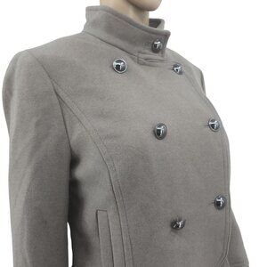 Banana Republic Womens Mario Bellucci Double-Breasted Peplum Coat Medium